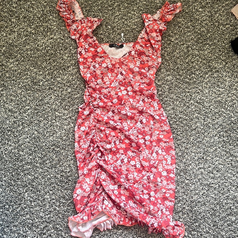 CBR Small Peach Floral Mini Dress